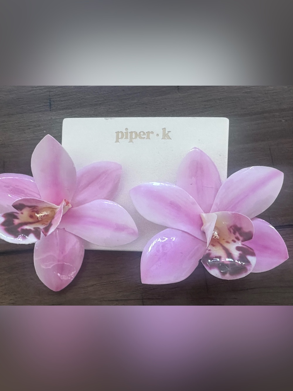 Pink Floral Statement Earrings Piper K